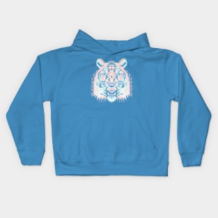 Pastel Tiger Head Kids Hoodie